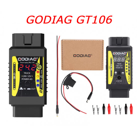 Godiag GT106 PLUS - преобразователь напряжения с 24 до 12 вольт Godiag GT106 PLUS - преобразователь напряжения с 24 до 12 вольт